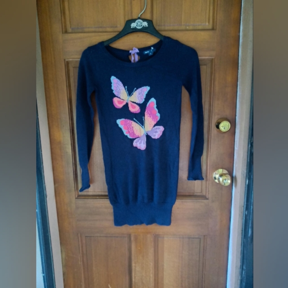 GAP Kids Casual Dress - Navy with Pink Butterflies